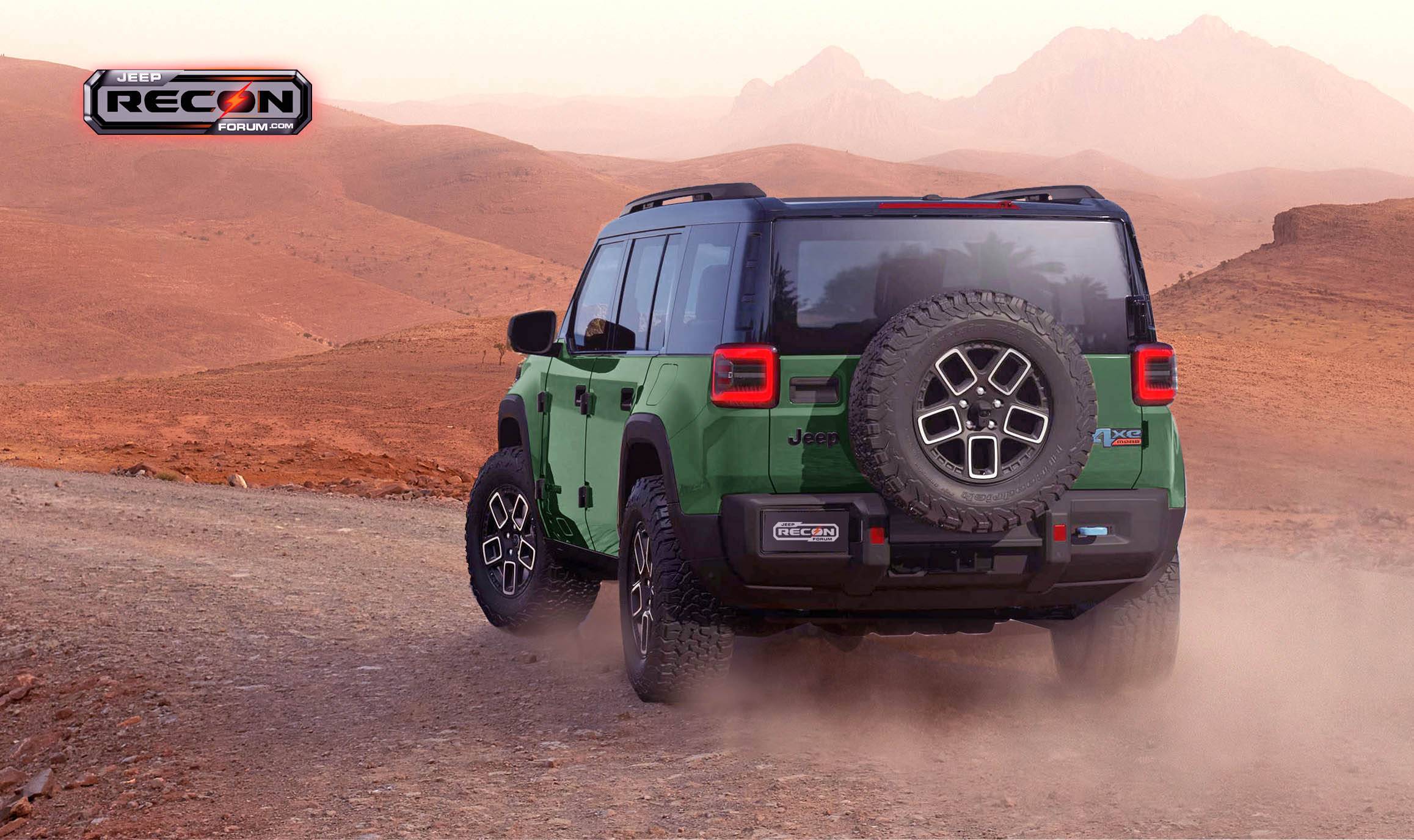 Jeep Recon EV 2025 Jeep Recon EV Previews in More Colors Jeep-Recon-D-Green-Rear