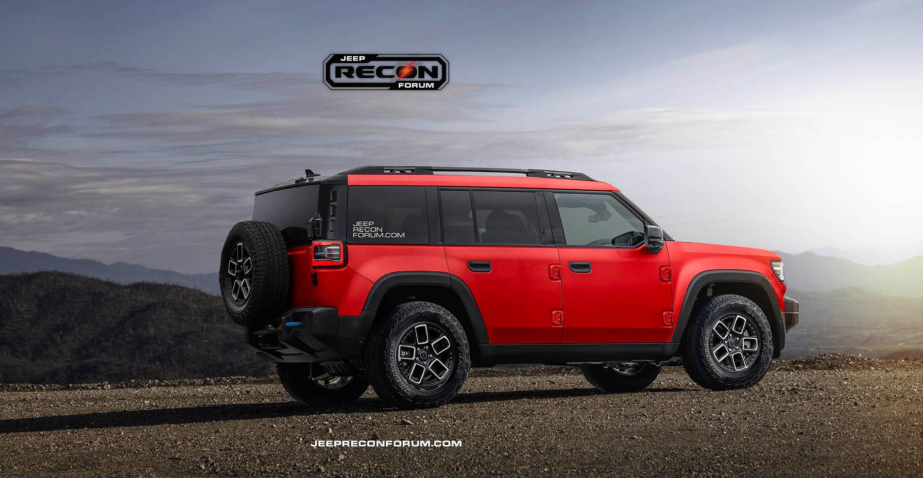 Jeep Recon EV Preview: 2026 Jeep Recon Colors w/ Black & White Roofs Jeep Recon Rear 1 copy