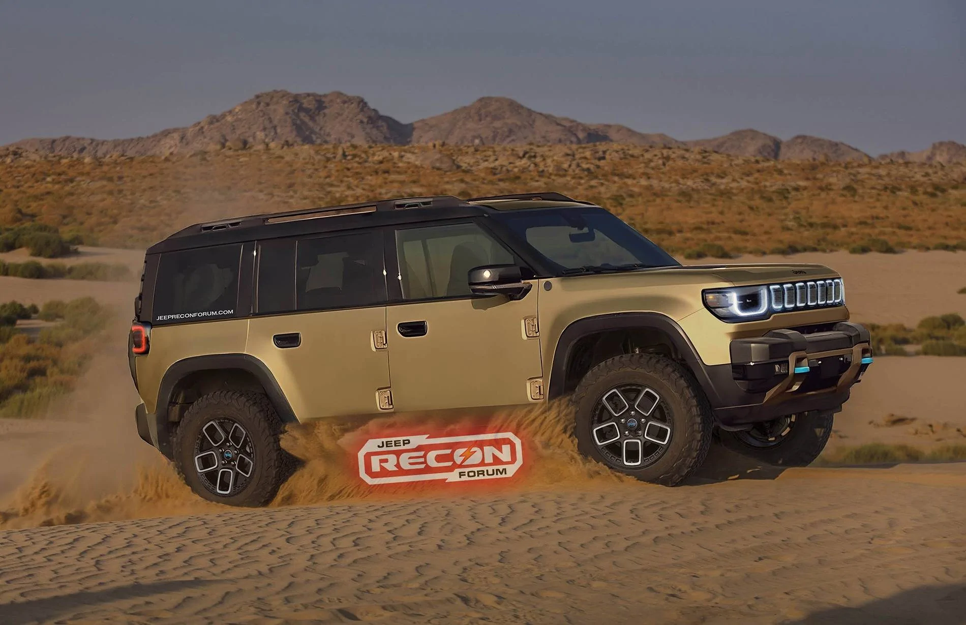 Jeep Recon EV Preview: 2026 Jeep Recon Colors w/ Black & White Roofs Jeep Recon (concept)