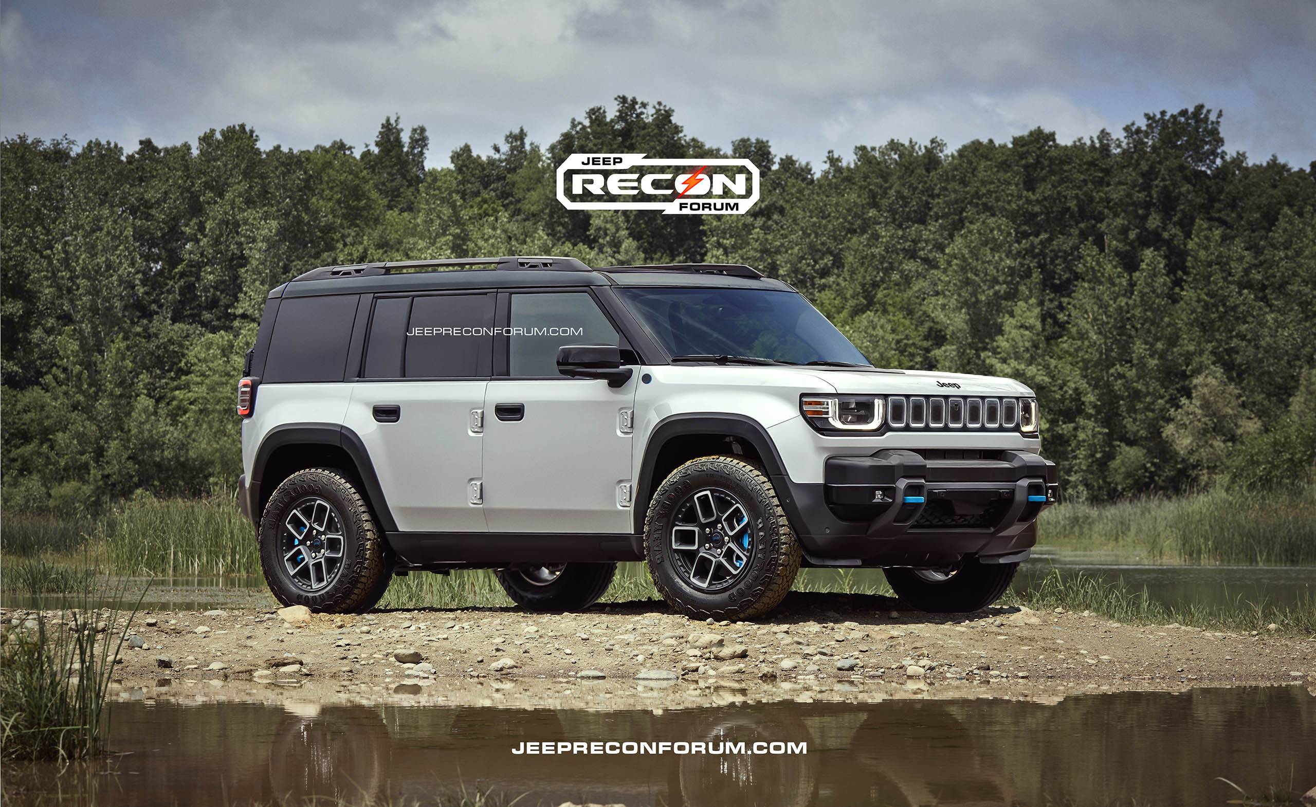Jeep Recon EV Preview: 2026 Jeep Recon Colors w/ Black & White Roofs Jeep Recon Roof White Front 1 