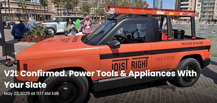 Jeep Recon EV SLATE Truck revealed as modular SUV & Pickup. Priced under $20K after incentive v2l-slate-truck-